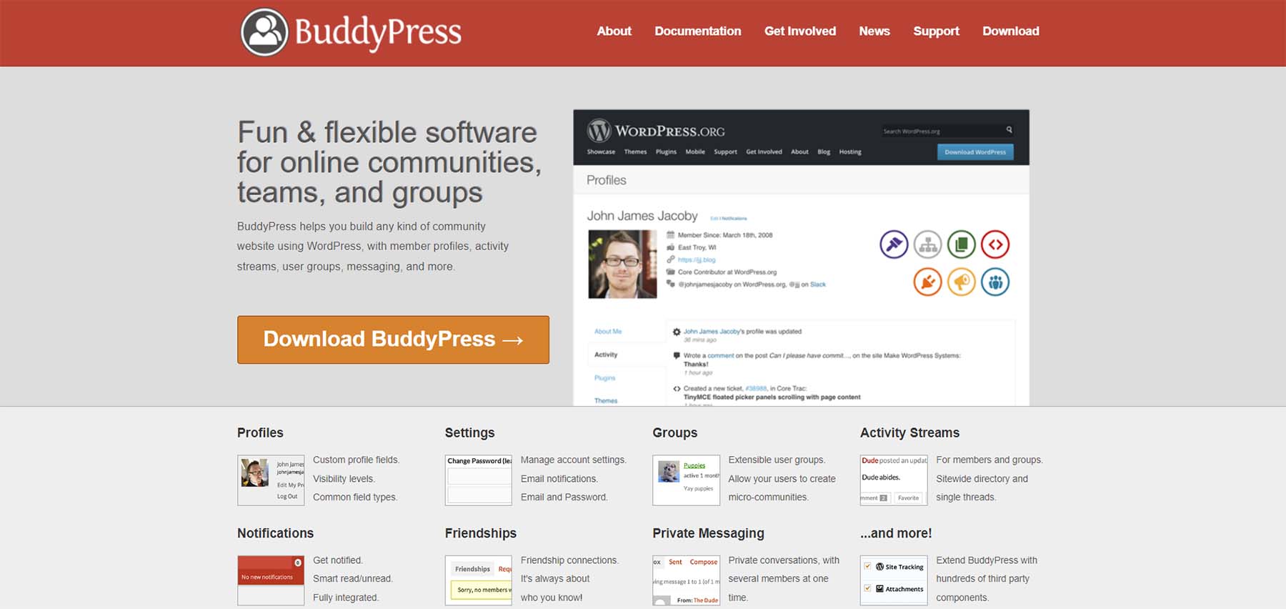 BuddyPress WordPress Community Plugin