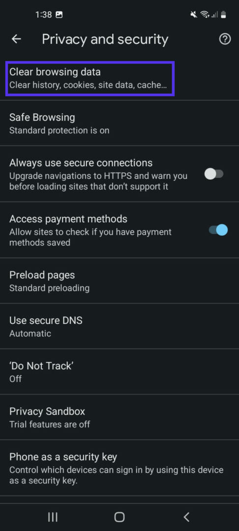 How to clear browsing data in Google Chrome on mobile devices