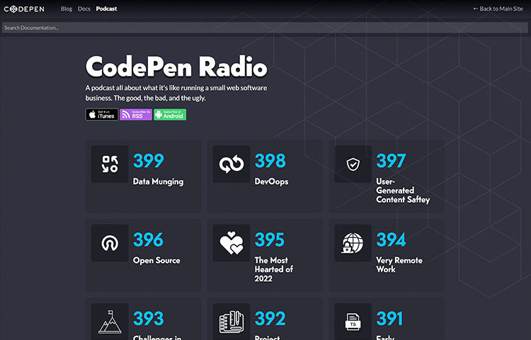 CodePen Radio