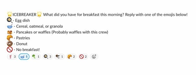 Slack tips: Emoji poll