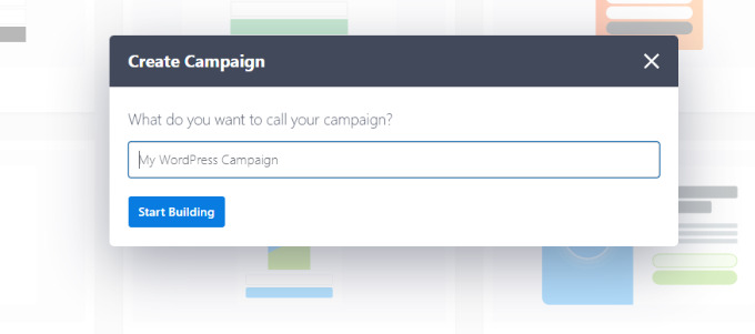Enter a name for your campaign