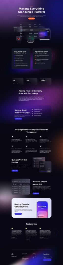 Financial Technology Pack for Divi
