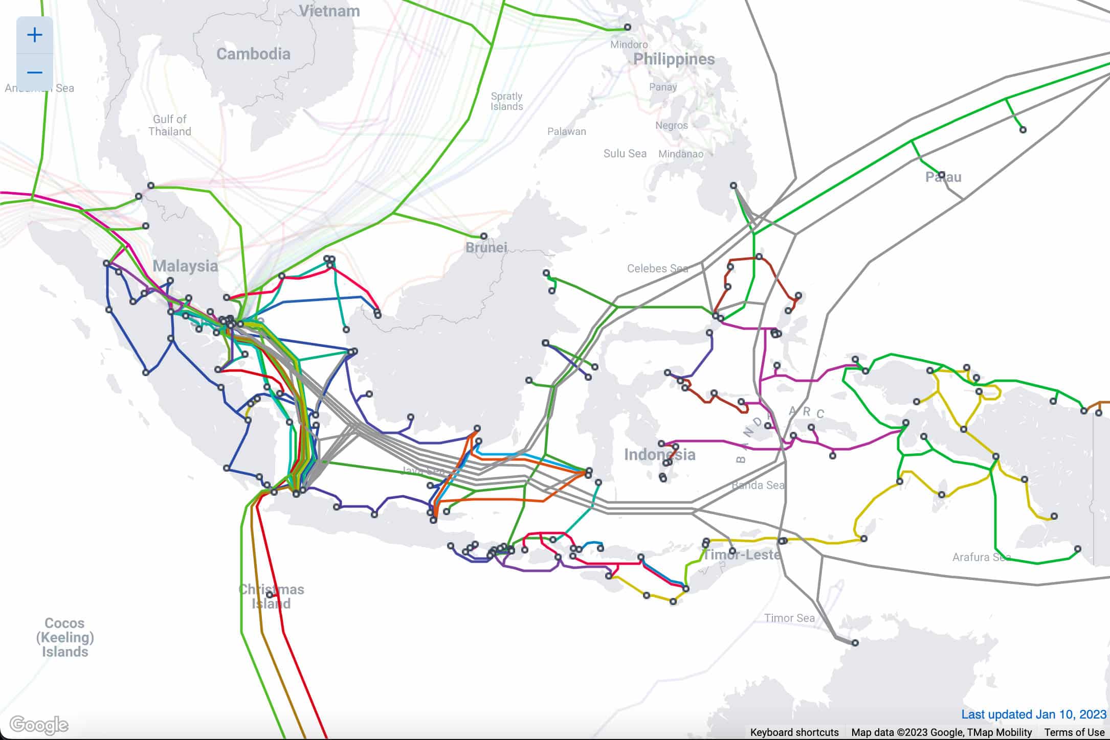 Indonesia Cable Map