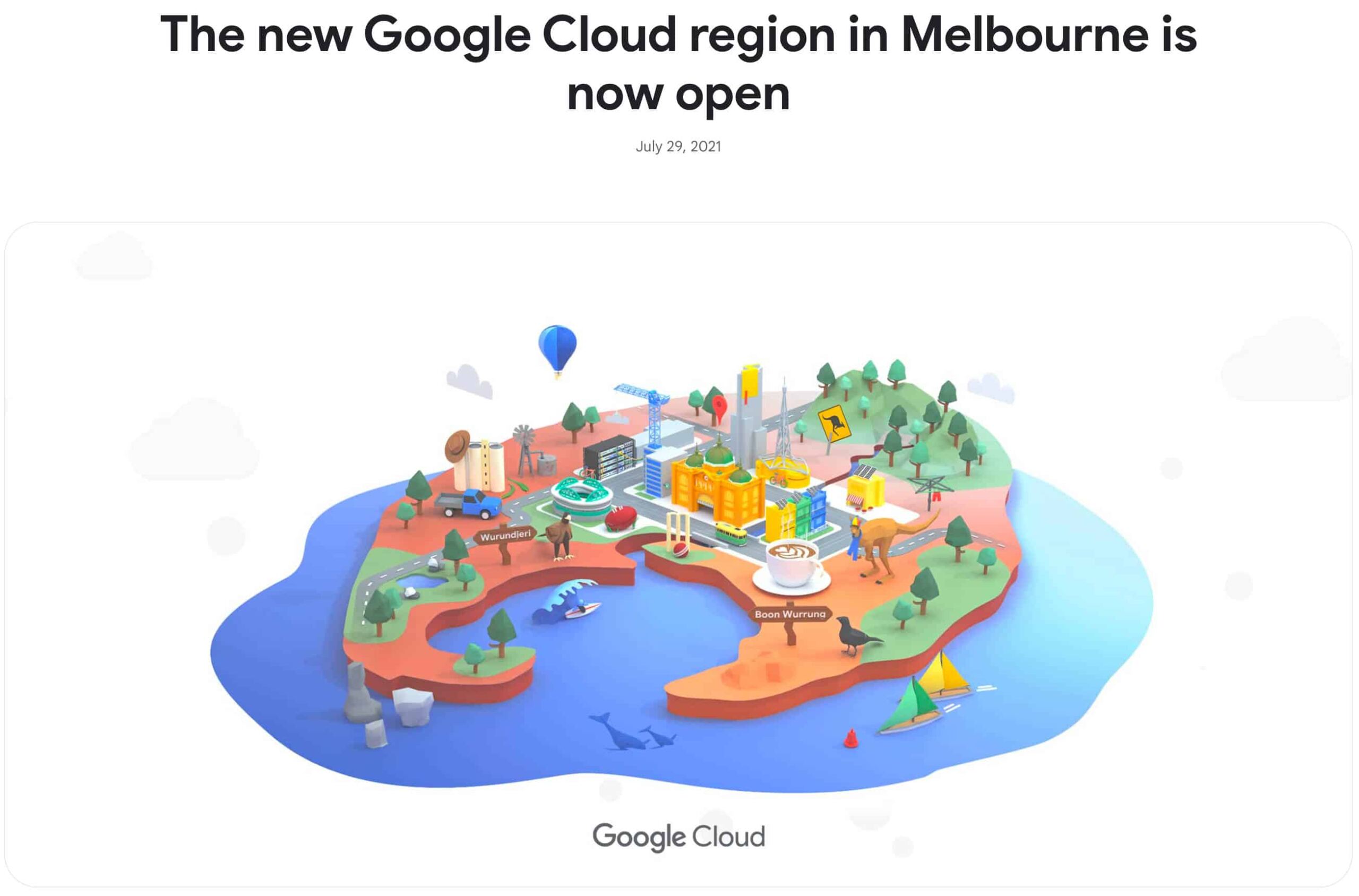 Opening of a new cloud region in Melbourne