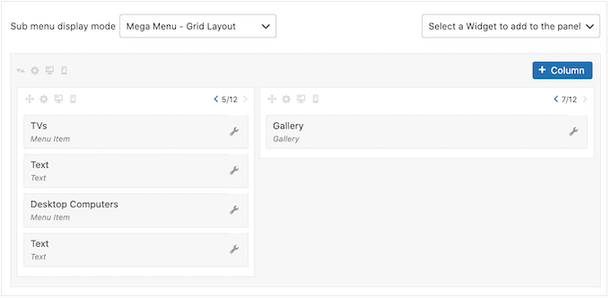 Arranging pages and posts into a grid layout