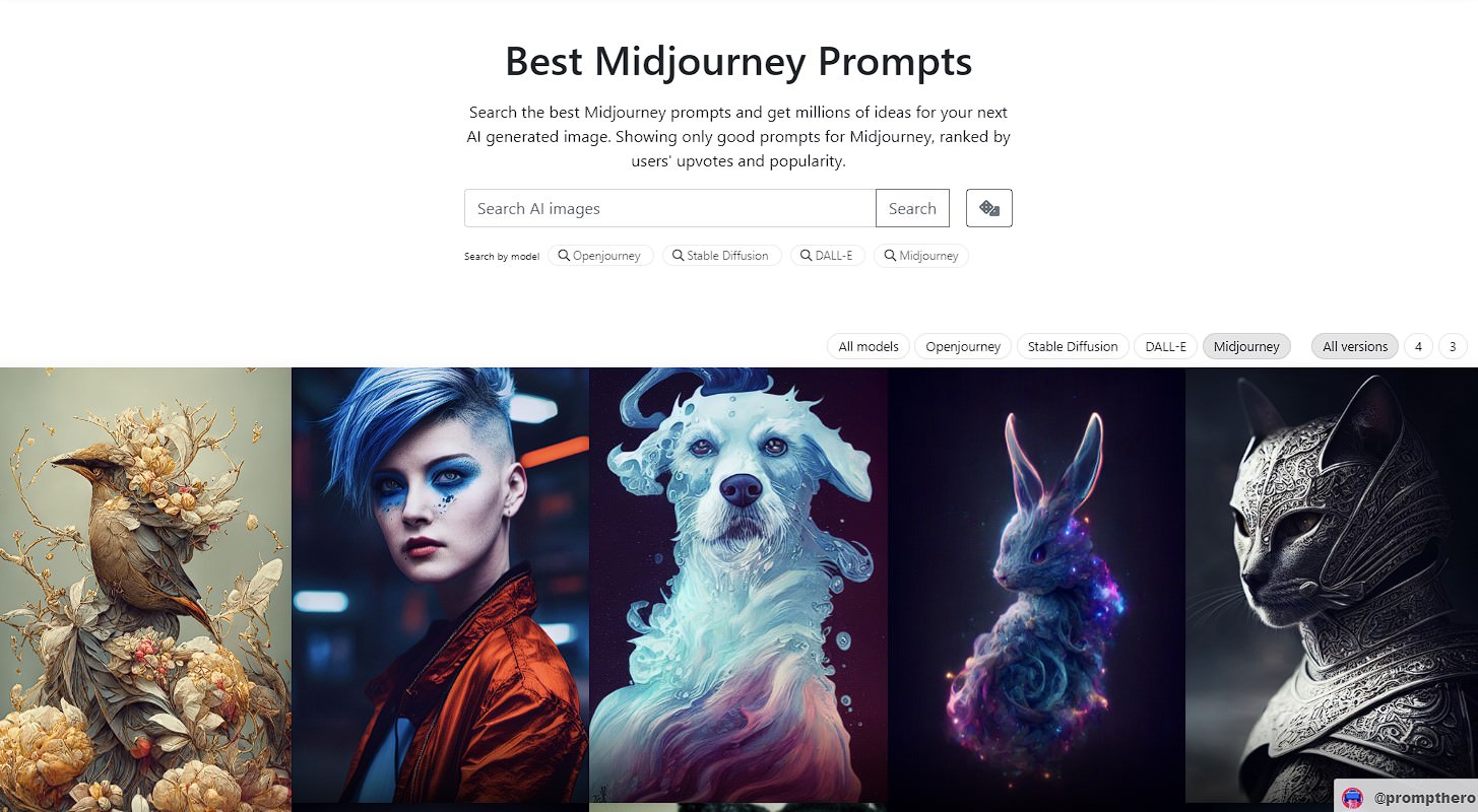 Midjourney Prompt Resources - Prompt Hero