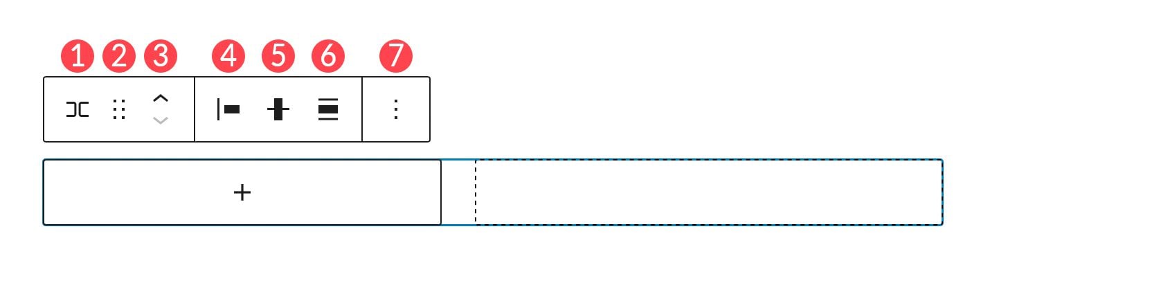 row block toolbar settings