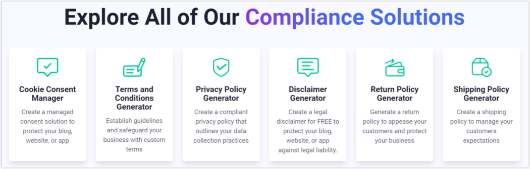 Termly compliance offerings