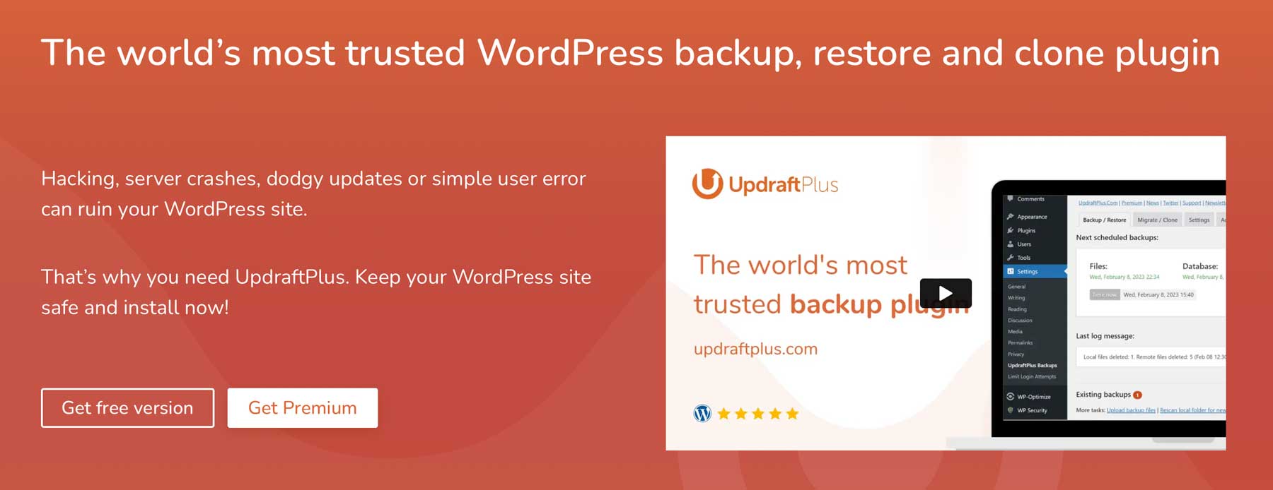 UpdraftPlus best backup plugin