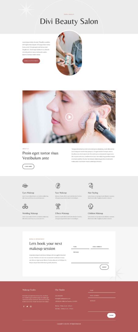 Beauty Salon Layout Pack for Divi