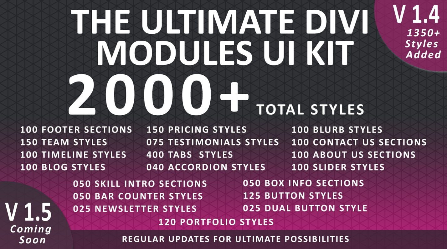 The Ultimate Divi Module UI Kit Product Highlight