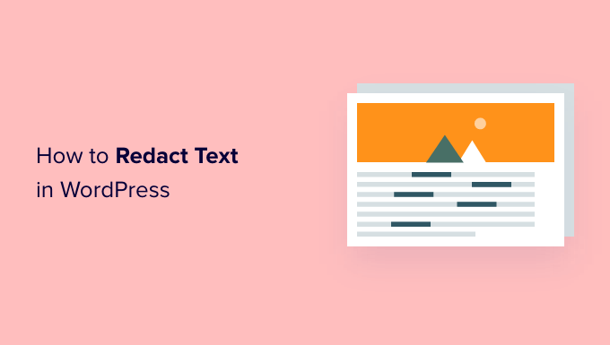How to redact text in WordPress
