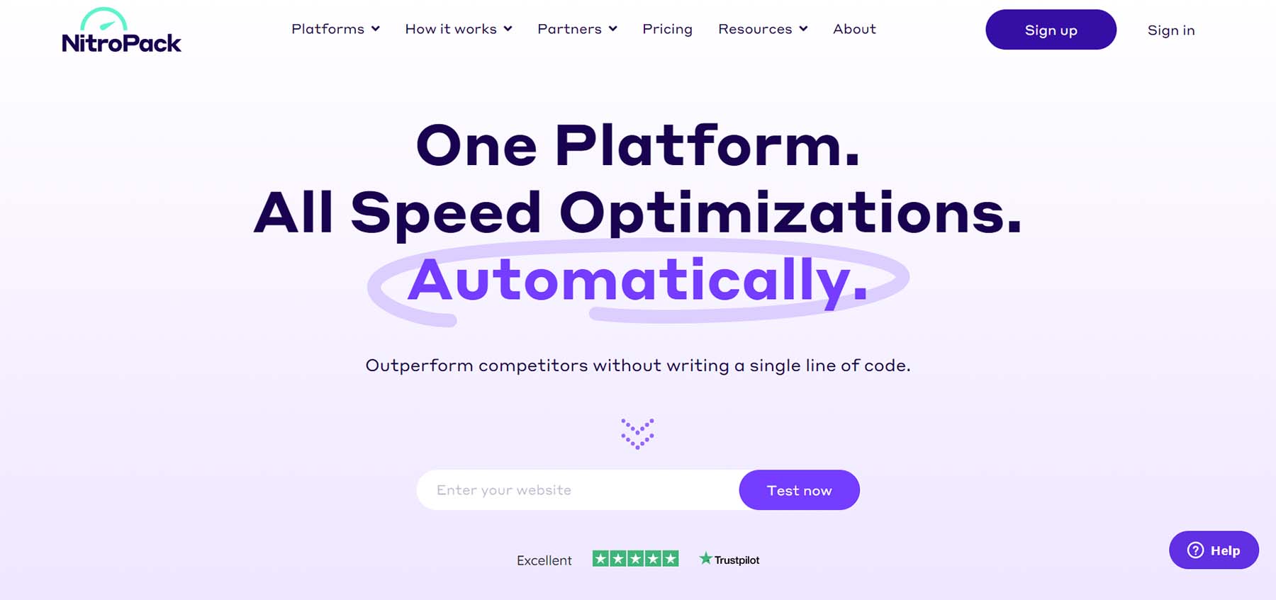 Nitro Pack One Platform, All Speed Optimizations