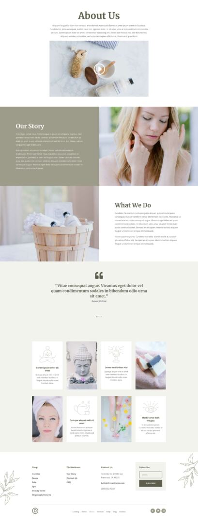 Wellness Layout Pack for Divi