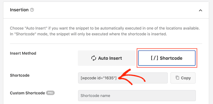 Creating a shortcode in WPCode