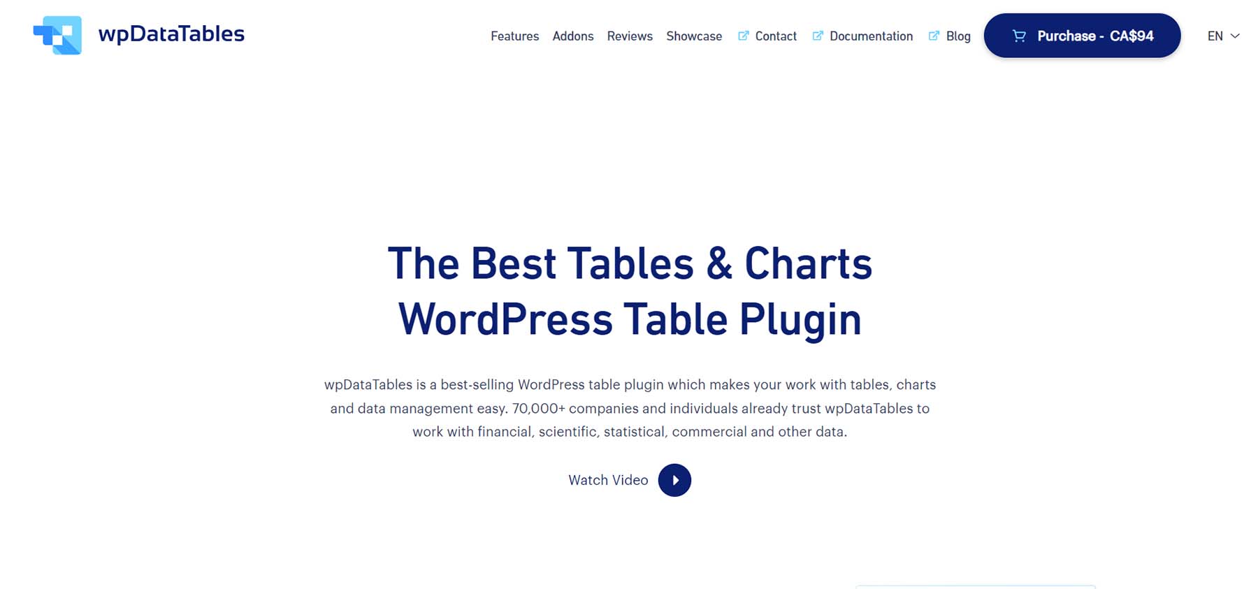 wpdatatables WordPress table and chart plugin