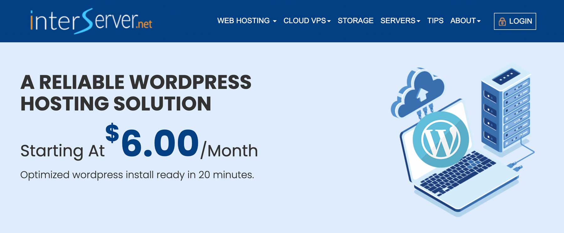 Interserver WordPress VPS hosting