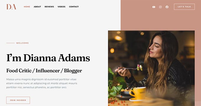 Astra Food Recipe Blog Theme