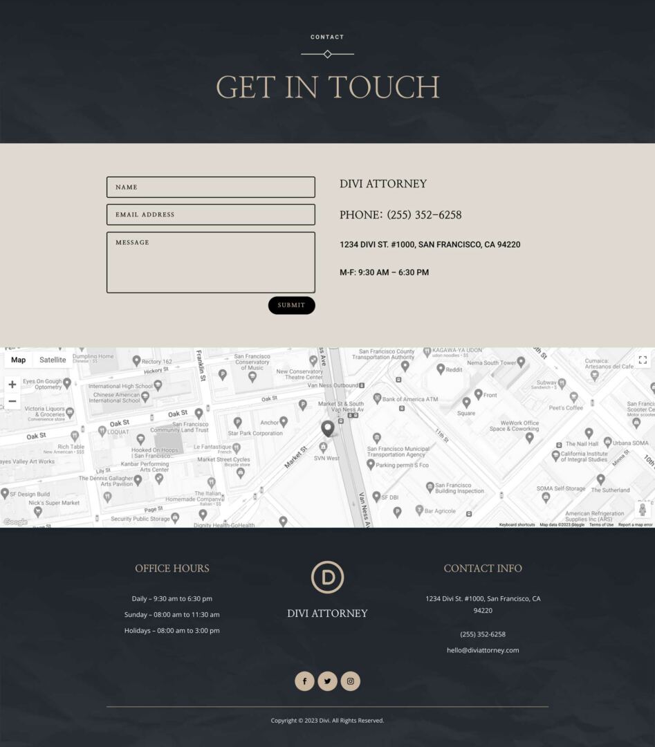 Attorney Layout Pack for Divi