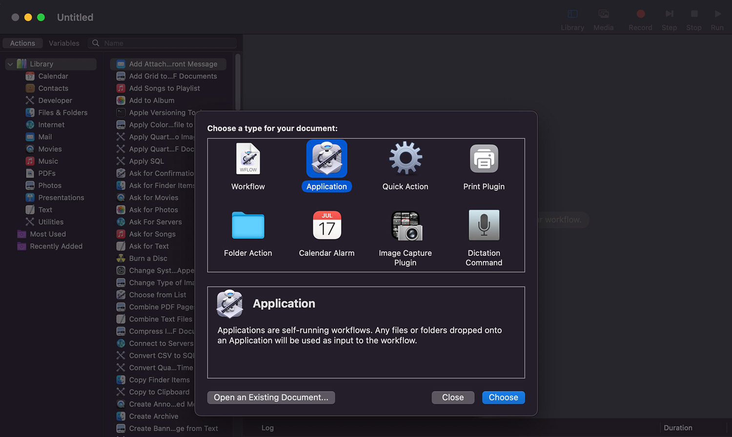 Automator Application