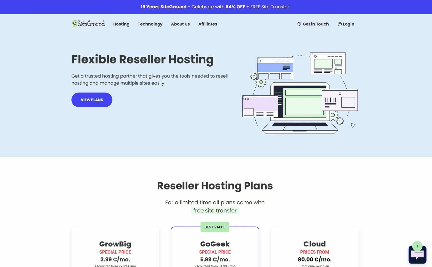 best wordpress reseller hosting - SiteGround