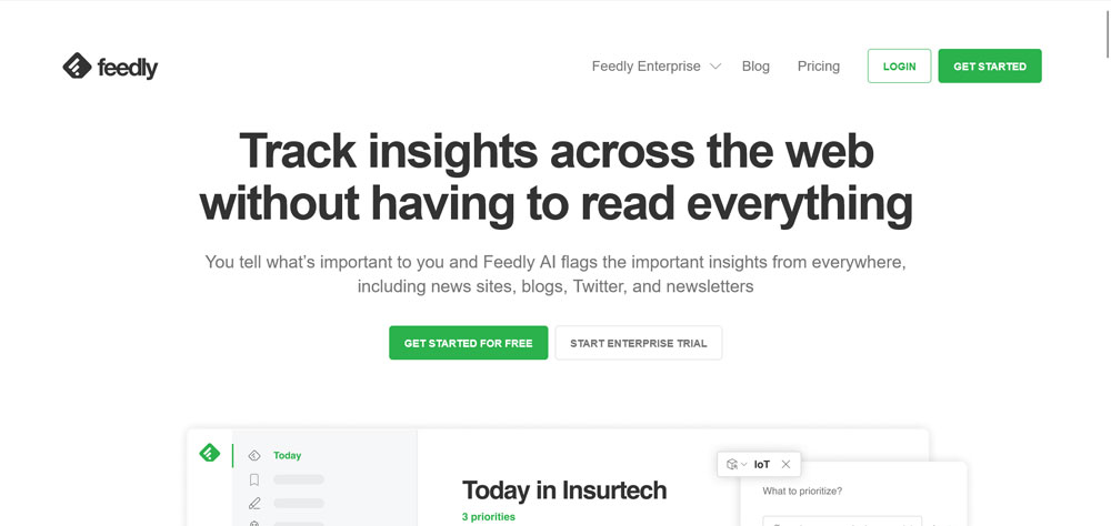 feedly free rss reader