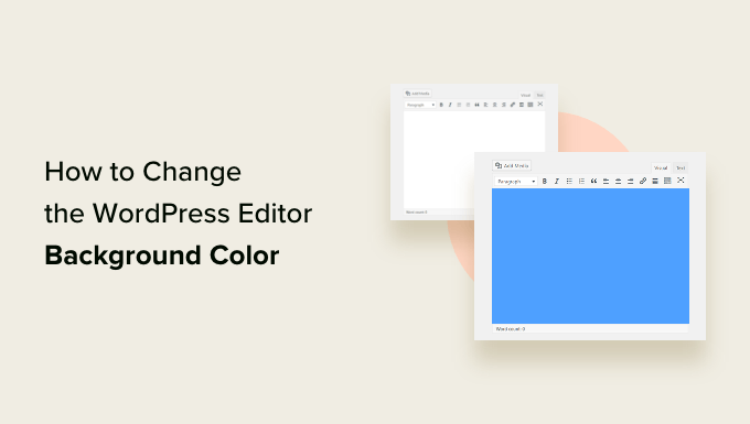 Changing the background color of WordPress block editor