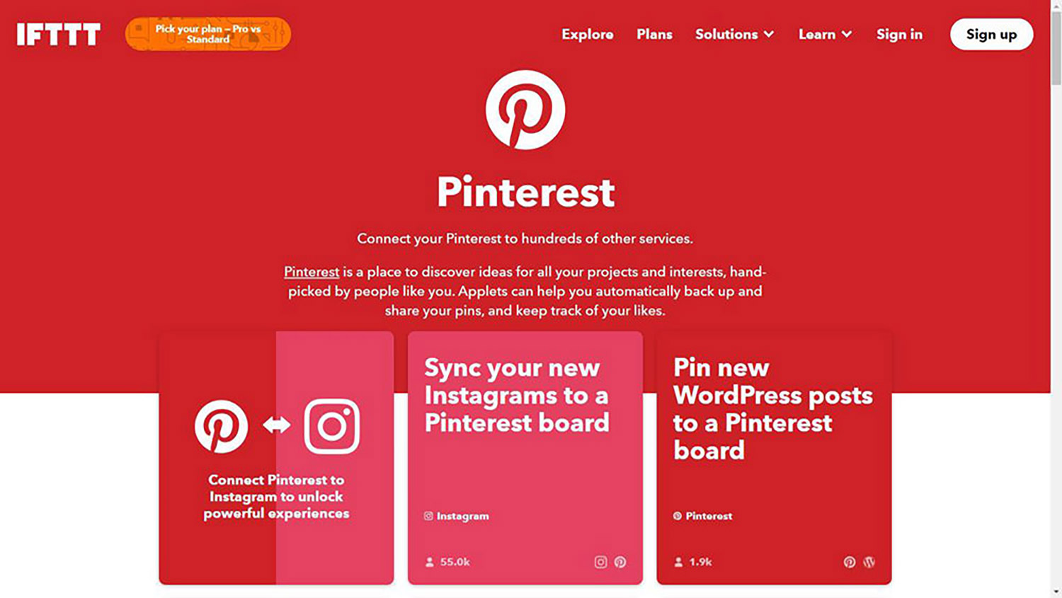 IFTTT for Pinterest
