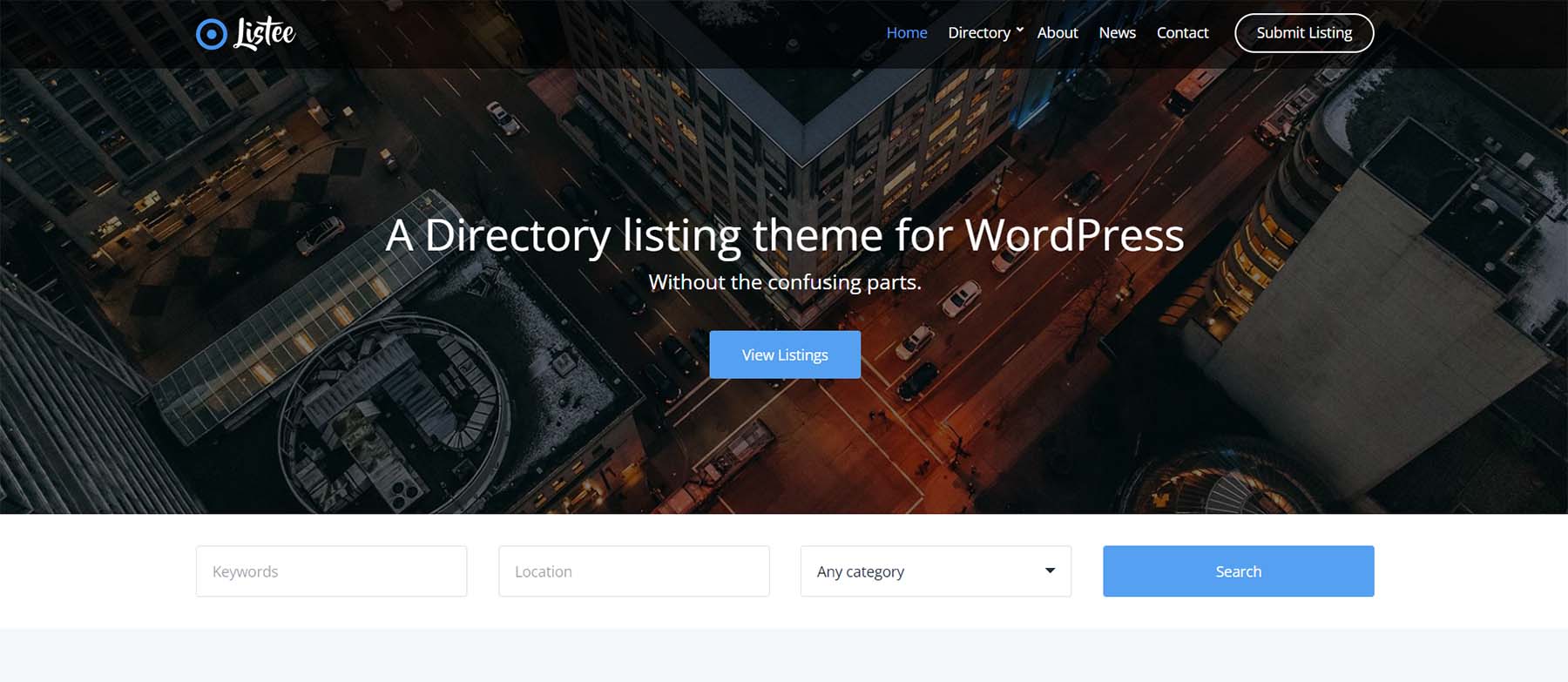 Listee, a WordPress Directory theme