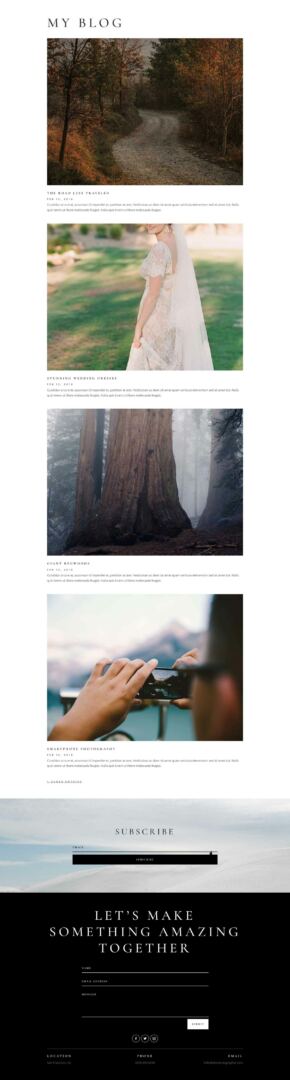 Photographer Layout Pack for Divi