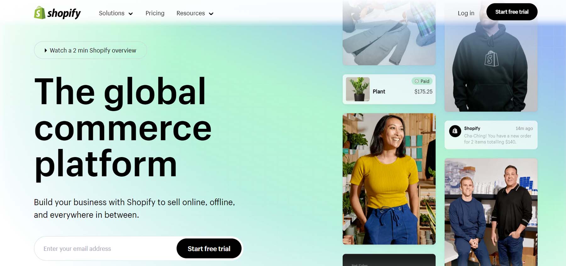 Shopify website builder and eCommerce platform