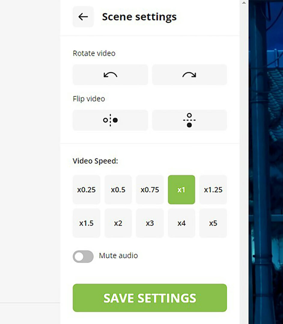 Video Candy's Speed Settings