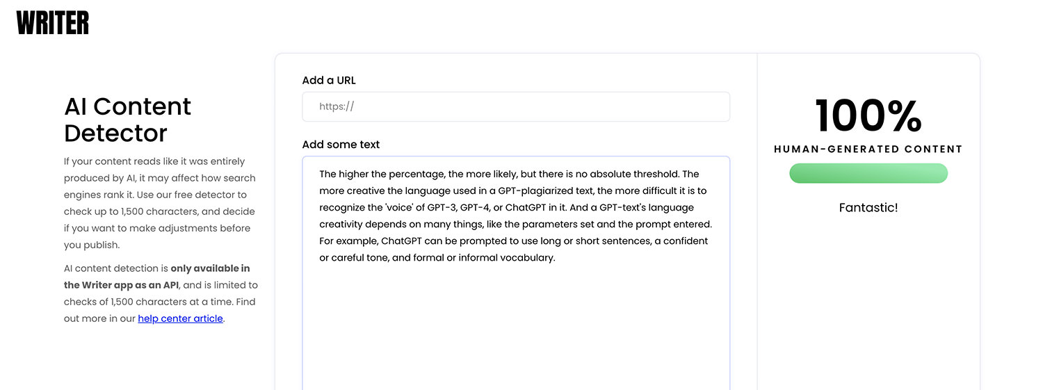 AI Content Detector by Writer.com