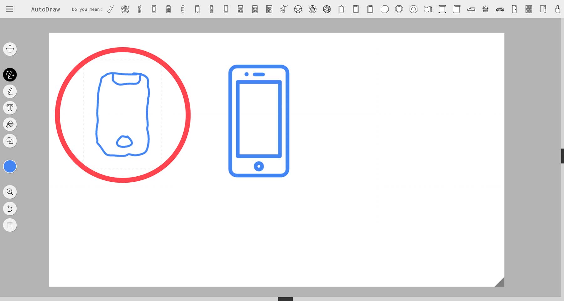 AutoDraw generates icons