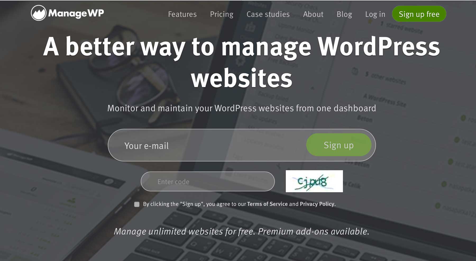 ManageWP WordPress iste management tool