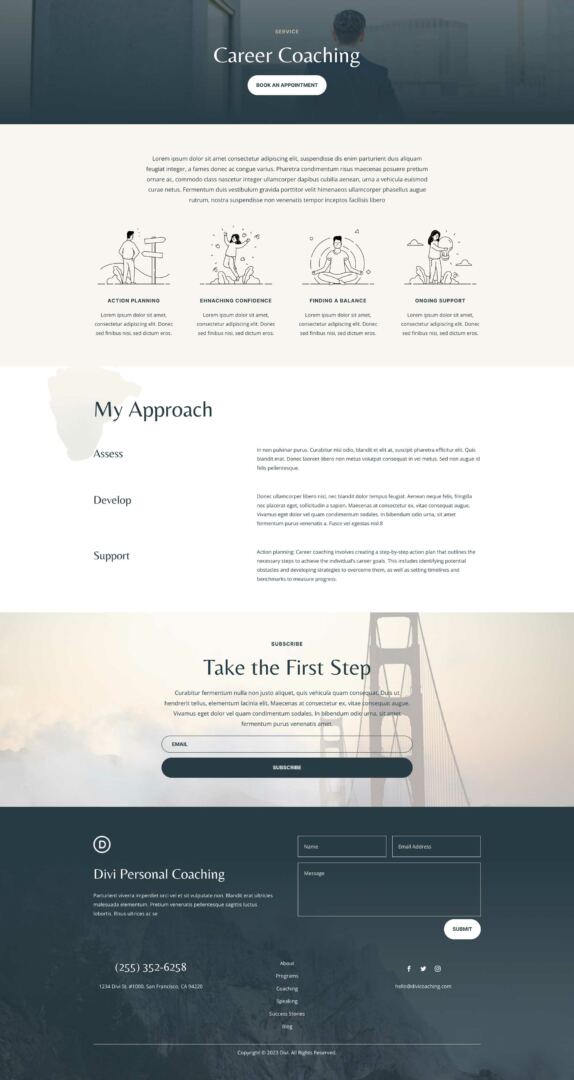 Coaching Layout Pack for Divi