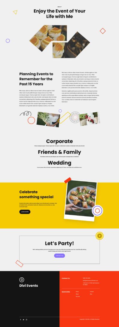 Event Coordinator Layout Pack for Divi