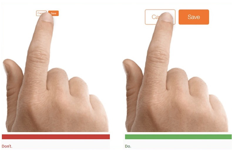 fitts law ux design pattern