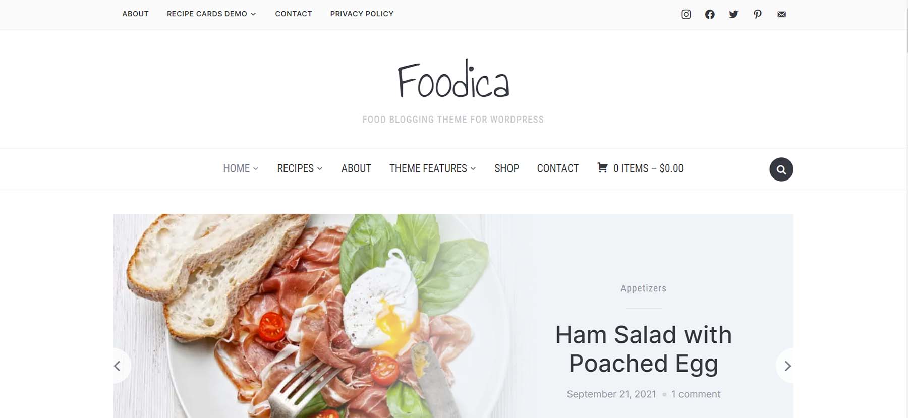 Foodica WordPress Restaurant Theme