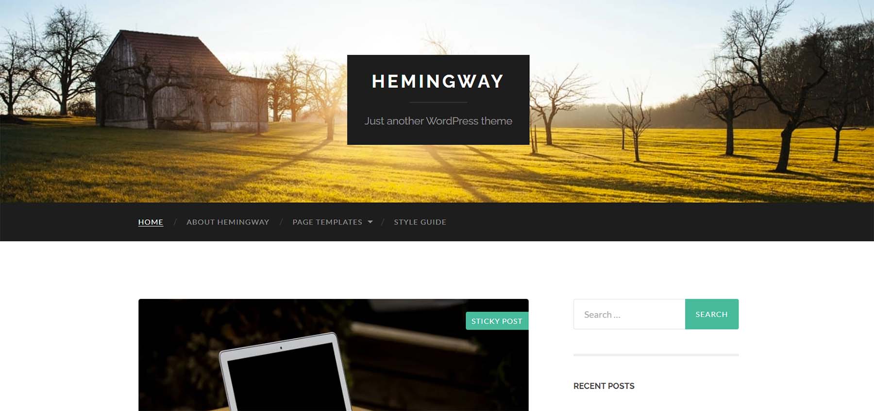 Hemingway WordPress Blog Theme