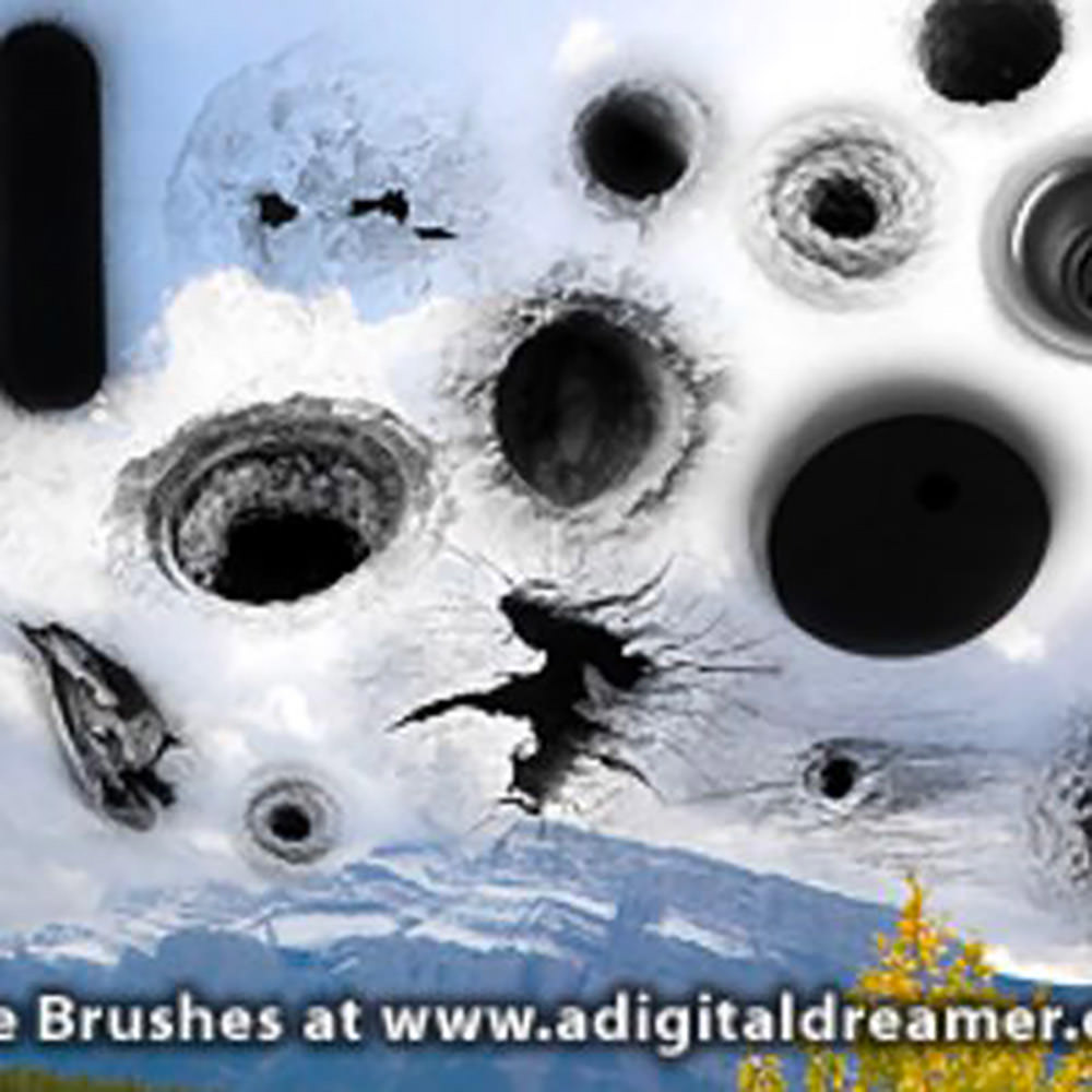 Holes Photoshop Brushes