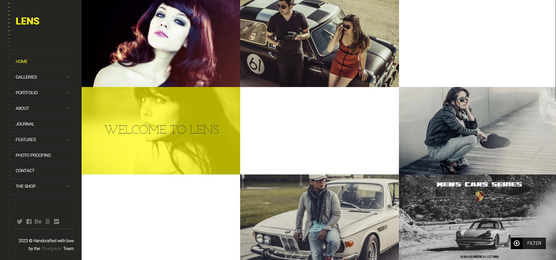 LENS, a WordPress photography theme