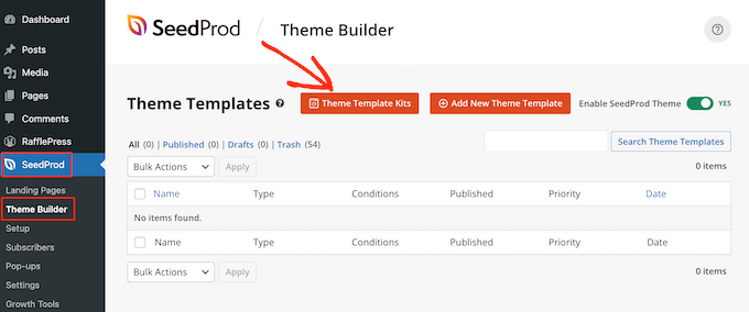 Installing a WooCommerce template kit using SeedProd