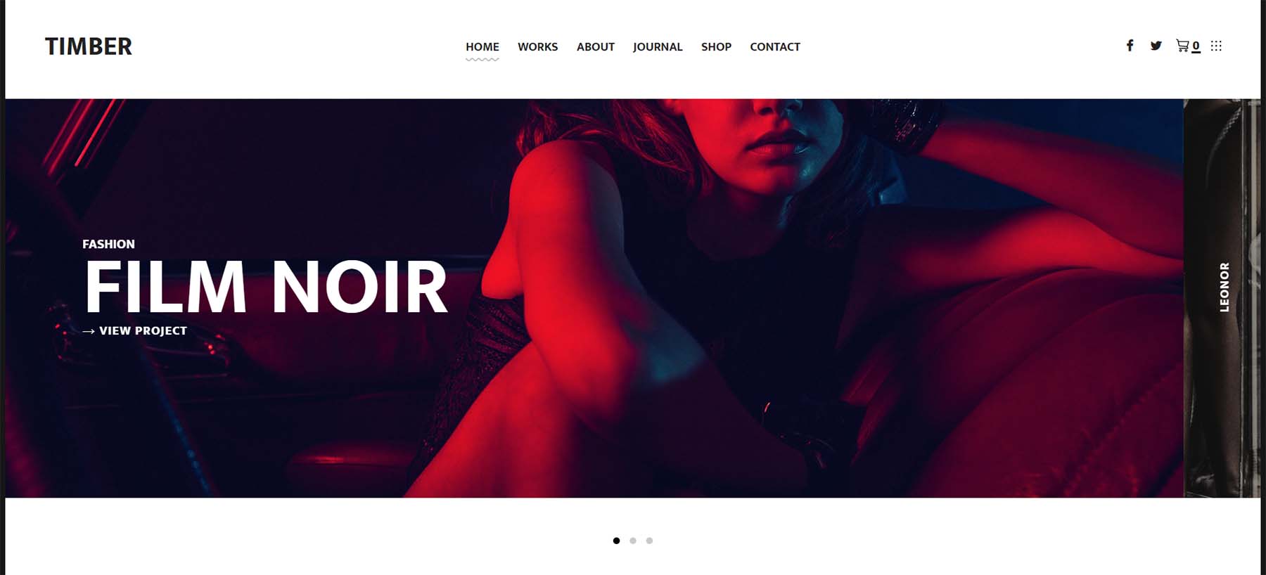 TIMBER, a WordPress photography theme