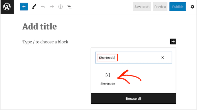 How to add a shortcode block to WordPress