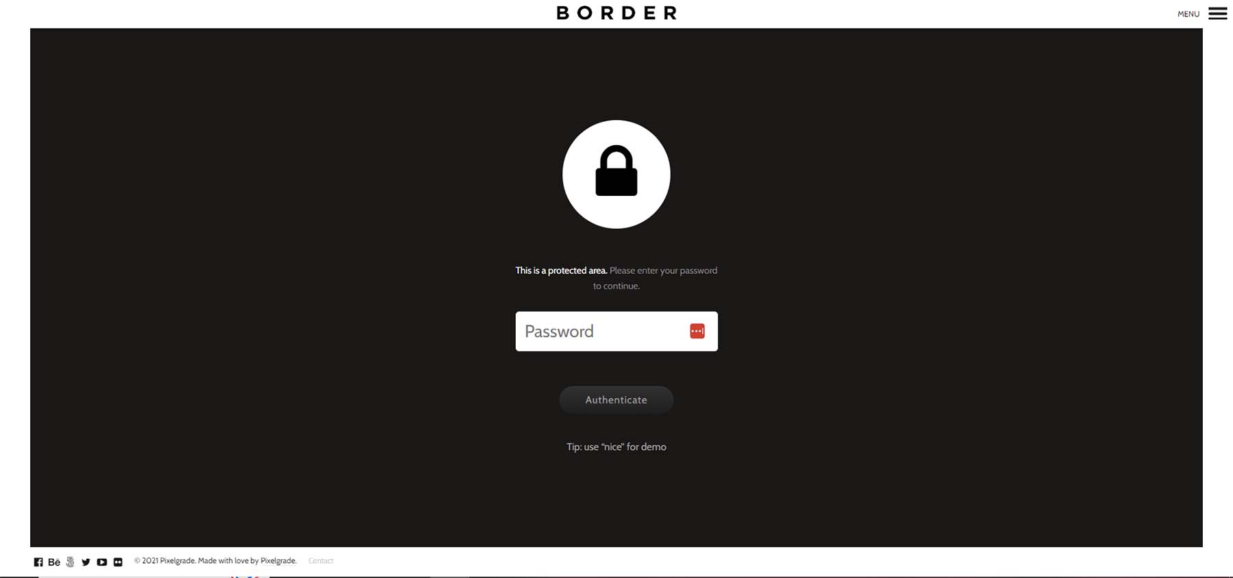 Photo proofing and Border a minimal WordPress theme