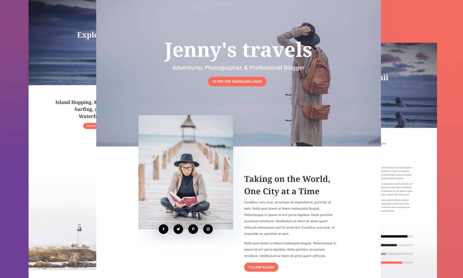 Divi, one of the best travel WordPress themes