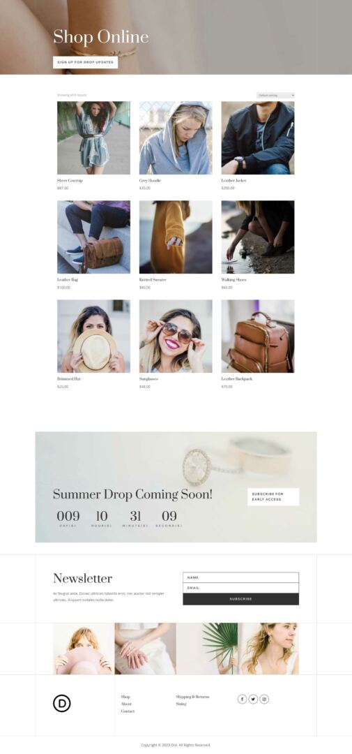 Jewelry Artist Layout Pack for Divi