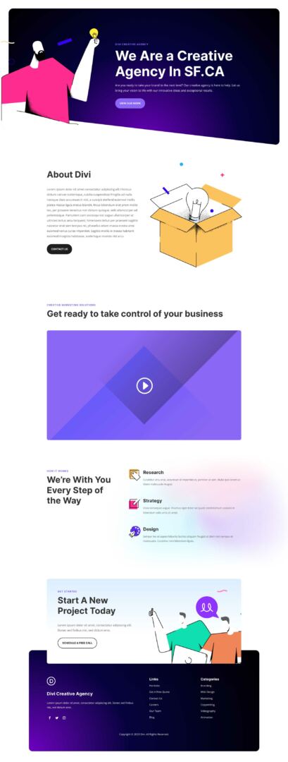 Divi marketing layout pack