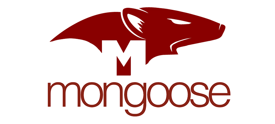 The logo of the Mongoose Node.js library.
